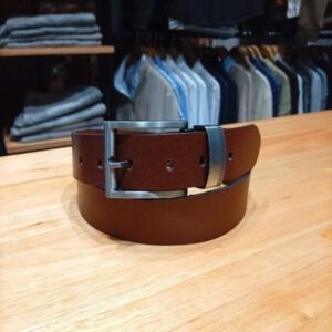 CINTO HEBILLA PLATEADA PASADOR CON TEXTURA PYT
